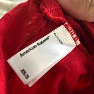 Red american apparel tights